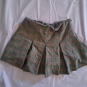 Wild Fable Pleated Mini Skirt, XS, Red/Black/Blue/Beige